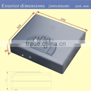 Wholesale- MS550 Micro Vault Biometric Fingerprint Car Gun Pistol Mini A4 Document File Storage Steel Safe Box / Gun Vault thumbnail-6