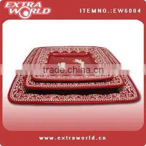 Three Kinds of Christmas Ceramic Square Plate thumbnail-1