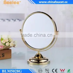 Golden Double Side Brass Mirror Decktop Makeup Mirror thumbnail-1