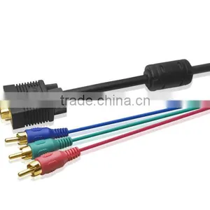 BLACK MOLDED VGA M/RCAx3 CABLE thumbnail-1