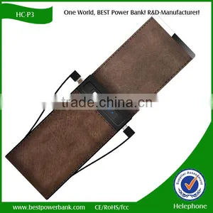 2016 Outdoor Leather Power Bank Battery Charger for Mobile thumbnail-1