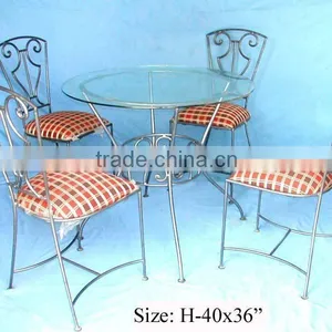 Table & Chair Set, Iron Table & Chair, Outdoor Furniture thumbnail-1