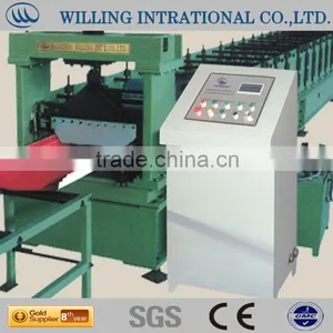 Mading in China Hydraulic Galvalume Steel Glazed Tile Metal Roof Ridge Cap Roll Forming Machine thumbnail-1