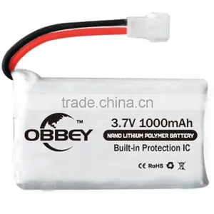 3.7V 1000mAh Mini 1S Lipo Battery RC Helicopter for Syma/UD/walkera Helicopter thumbnail-1