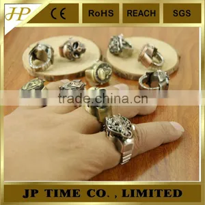 Fashion Personality Skull Men Finger Ring Watch Antique Quartz Finger Ring Watch thumbnail-1