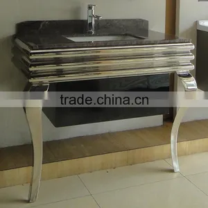 China Wholesale 304 Stainless Steel Vanity Furniture Bathroom Cabinet Y-8009 thumbnail-5