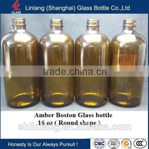Amber Glass Bottle Boston Round Supplier in China thumbnail-5