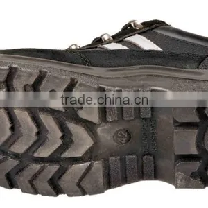 Anti-Puncture PU Injection Split Embossed Leather Toe Cap Safety Shoes thumbnail-4