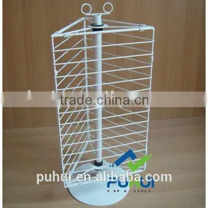 3 Sided Metal Wire Revolving Counter Rack With Universal Usage thumbnail-1