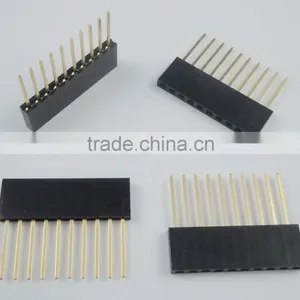 2.54mm Pitch 10 Pin Single Row Stackable Shield Female Header for Arduino thumbnail-1