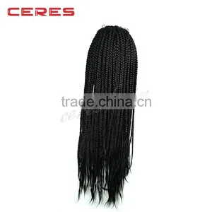 Cheap Synthetic Hair Lace Front Wig, Wet and Wavy Cheap Lace Front Wig, Box Braid Lace Wig for Black Women thumbnail-4