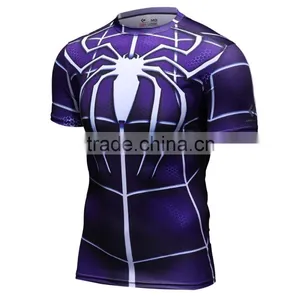 Amazing Spider Logo Shirt Marvel Lycra Compression Fitness Tees Wholesale In-stock Superhero T Shirt thumbnail-2