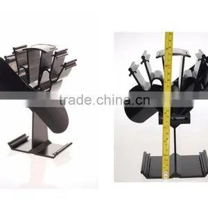 Voda 2 Blade Heat Eco Stove Fan Log Burner Fire Fan Wood Burning Black thumbnail-1