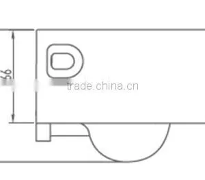 Wall-hung Concealed Ceramic Toilet for Hotel Bathroom With Watermark Certification thumbnail-2