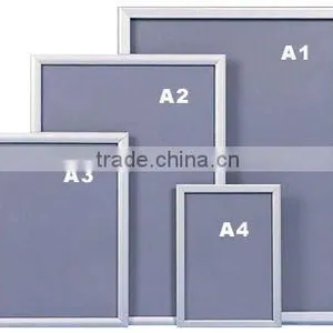 FLY Factory Price A1,A2,A3,A4 Snap Poster Frame,metal Picture Frame, A-FRAME Silver Snap Frame thumbnail-1