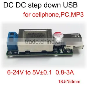 DIY Power Supply dc dc Regulator Module 6V -24V to 5V 2.5A 3A USB Charger Board thumbnail-1