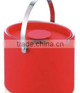 Colorful Double Wall Ice Bucket in Oval Shape thumbnail-1