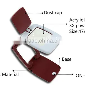 Click Me! 3X Times 9 LED LightsFolding Handheld Magnifier With Acrylic Lens thumbnail-3