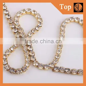 Wholesale Rhinestone Sliver&gold Plated Cup Chain in Roll thumbnail-3