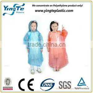 Waterproof Plastic/pe Disposable Raincoat for Men/women/adult/kids thumbnail-3