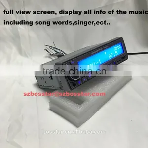 12v 24v Fixed Panel Car Mp3 Player With FM AM Radio USB Micro SD Aux-in , Full View Big Lattice LCD Displayer ,bluetooth thumbnail-3