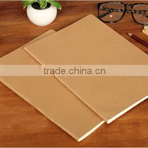 Blank Notepad Book Vintage Soft Copybook Daily Memos Kraft Cover Journal Notebooks thumbnail-4