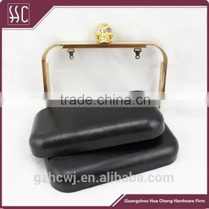 Shiny Gold Skull Head Clutch Frame With Hard Shell & Boxes Purse Frame thumbnail-5