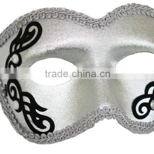 Ciro Men's Silver Decorated Masquerade Ball Mask Venetian Mask for Men thumbnail-2