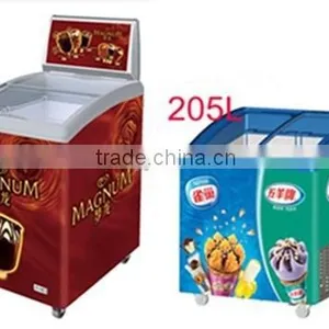 Top Sliding Glass Door ,double Door Chest Ice Cream Freezer. thumbnail-2
