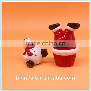 Ceramic XMAS Salt and Pepper Pots in Christmas Design Spice Jar thumbnail-3
