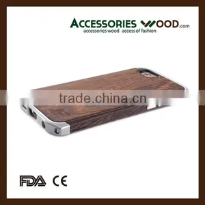 New Design Metal Bumper Case+wood Mobile Phone Case for Phone 6 thumbnail-2