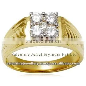 Men Gold Ring, Men Gold Jewelry, Gold Ring for Him thumbnail-1