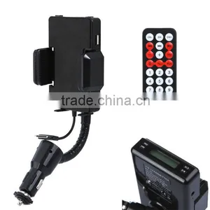 3.5mm FM Transmitter MP3 Car Kit Handsfree for IPhone 5 5S 5C Iphone5 Charger Holder IR Remote Control thumbnail-2