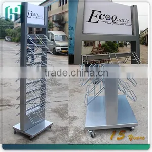 Wholesale Metal White Proof Ceramic Tile Accessories Display Stand With Wheels HSX-S0346 thumbnail-4