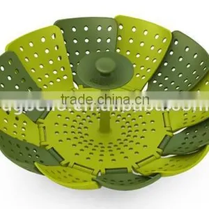 Latest Design Food Grade Green Color Silicone Colander thumbnail-1