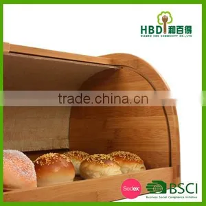 Factory Price for Different Sizes Cheap and Modern Kitchen Bamboo Bread Bin thumbnail-2