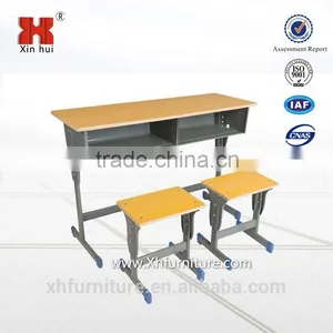 Cheap School Furniture Double School Desk and Chair thumbnail-2