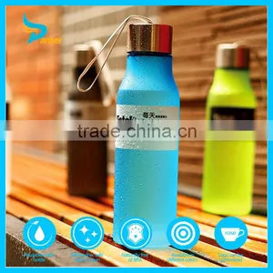BPA Free Clear Infuser Plastic Water Sports Bottles With Metal Lid thumbnail-1