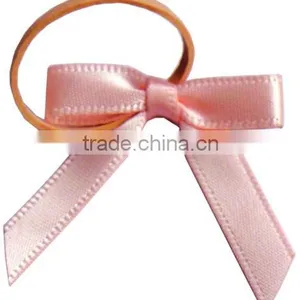 White Elastic Satin Bows for Accessories thumbnail-6