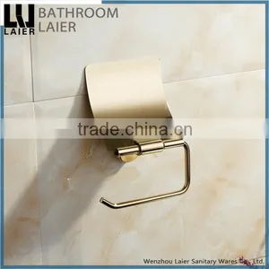 Promotional Classic-Style Covered Zinc Alloy Gold Finishing Bathroom Accessories Wall Mounted Toilet Paper Holder thumbnail-3