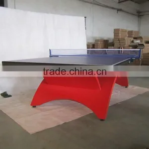 Hebei Factory Manufacture Tainbow Shape Table Indoor/outdoor Table Folded Portable Tennis Table thumbnail-3