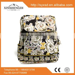 Good Quality Cotton Floral Quilted Casual Organic Back Pack Bag thumbnail-1