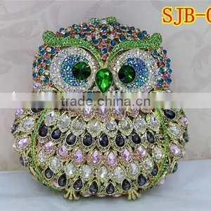 Latest Crystal Handbag in Funny Owl Pattern With Rhinestone in a Good Appearance for Party thumbnail-3