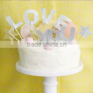 NEW Cupcake Toppers Cake Picks Silver Number 0 1 2 3 4 5 6 7 8 9 Stars thumbnail-2