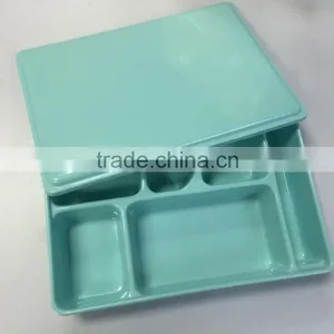 JH05142 Blue Solid Melamine Lunch Box, Melamine Bento Box thumbnail-1