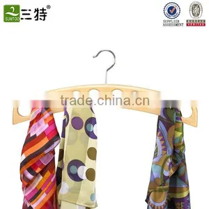 10 Scarves Organizer Wooden Scarf Holder thumbnail-1