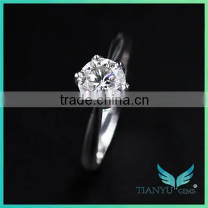 Moissanite Girdlestone Customized 14k Gold 1 Carat 9 Hearts & Flower Forever One Forever Brilliant Moissanite Rings thumbnail-1