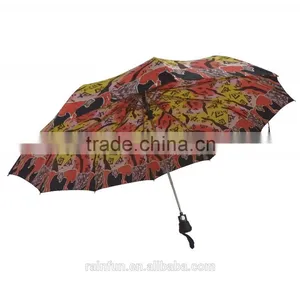 Beautiful Customized Printing Full-auto Foldable Umbrella thumbnail-3