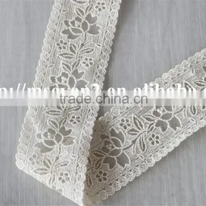 Lastest Product Flower Natural Tulle Cotton Lace in 5.5cm for Wholesale thumbnail-3