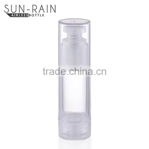 Professional Spring Outside Empty Silver Cosmetic Plastic Airless Bottle 50ml thumbnail-3